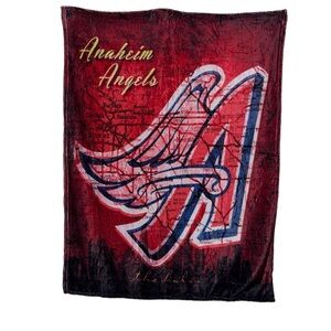 Anaheim Angels Red Blanket Throw 40 X 55 NWOT